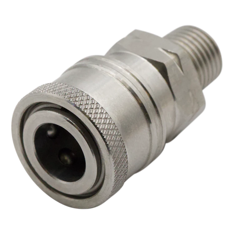 QC SOCKET 1/2" MNPT S.S.