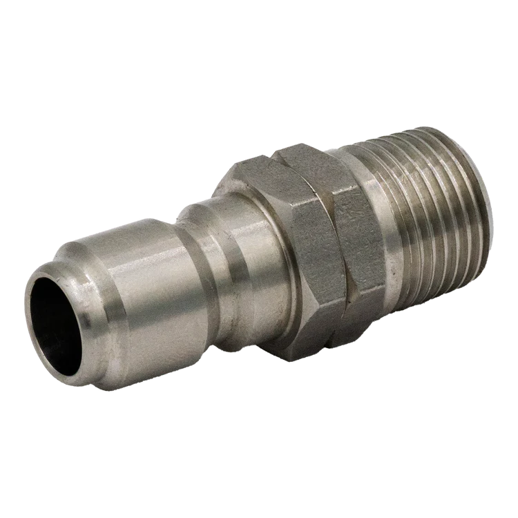 QC PLUG 3/8" MNPT STAINLESS STEEL