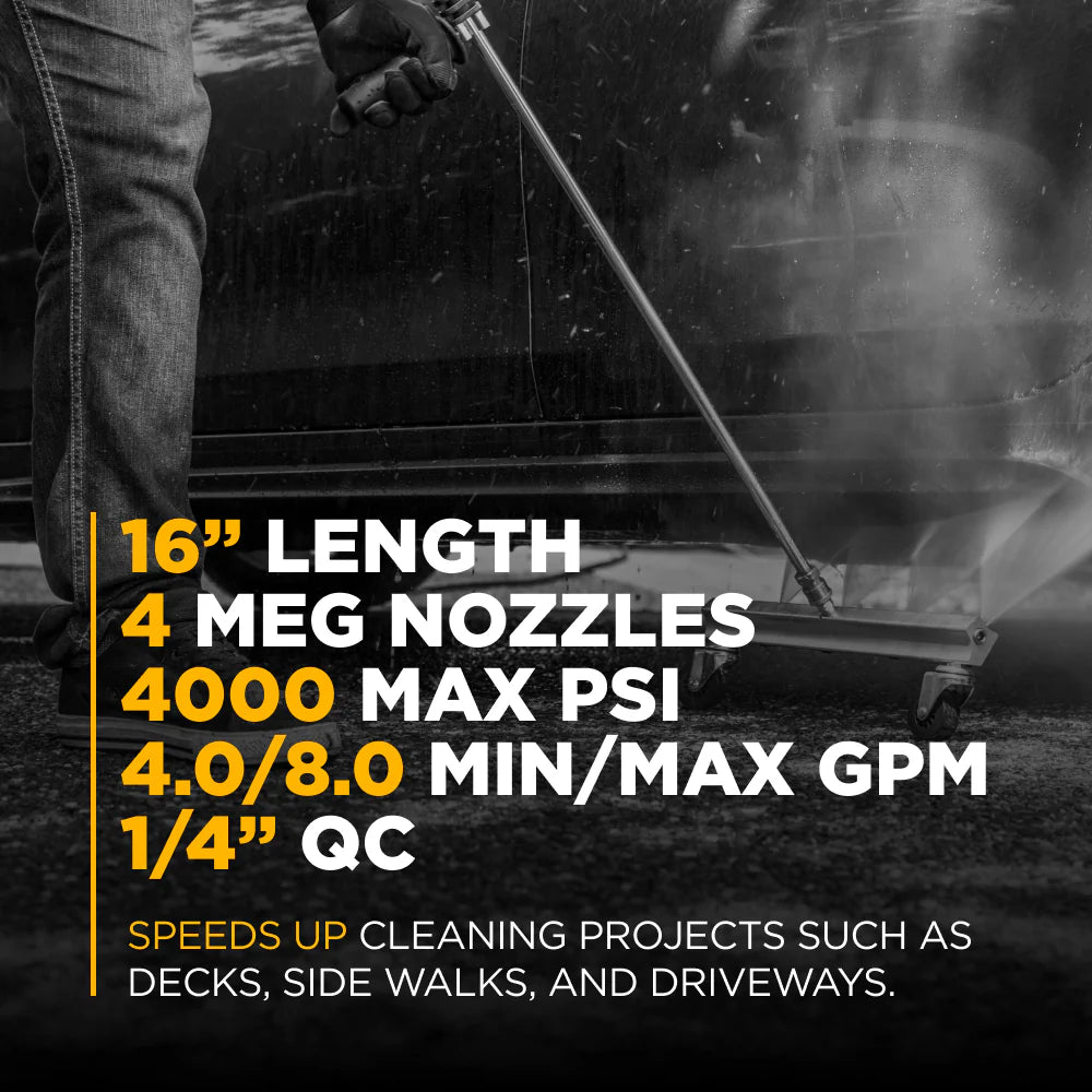 16" Under Car Pressure Washer Water Broom