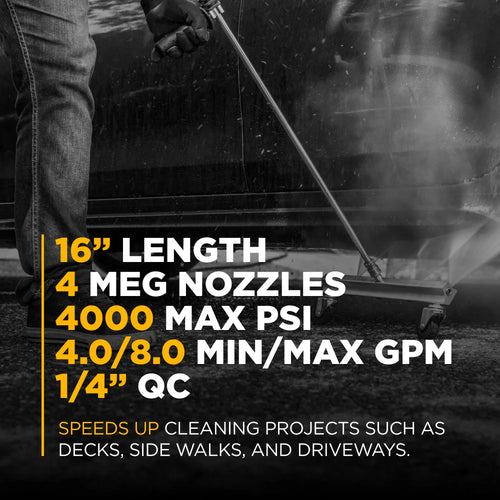 16" Under Car Pressure Washer Water Broom