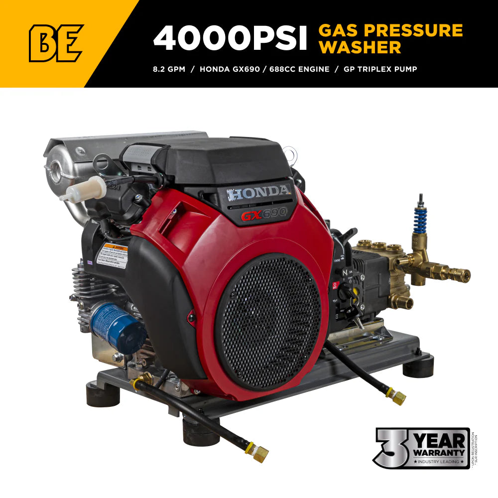 4,000 PSI 8.2 GPM Cold Water Gas Pressure Washer - B4024HETBGS