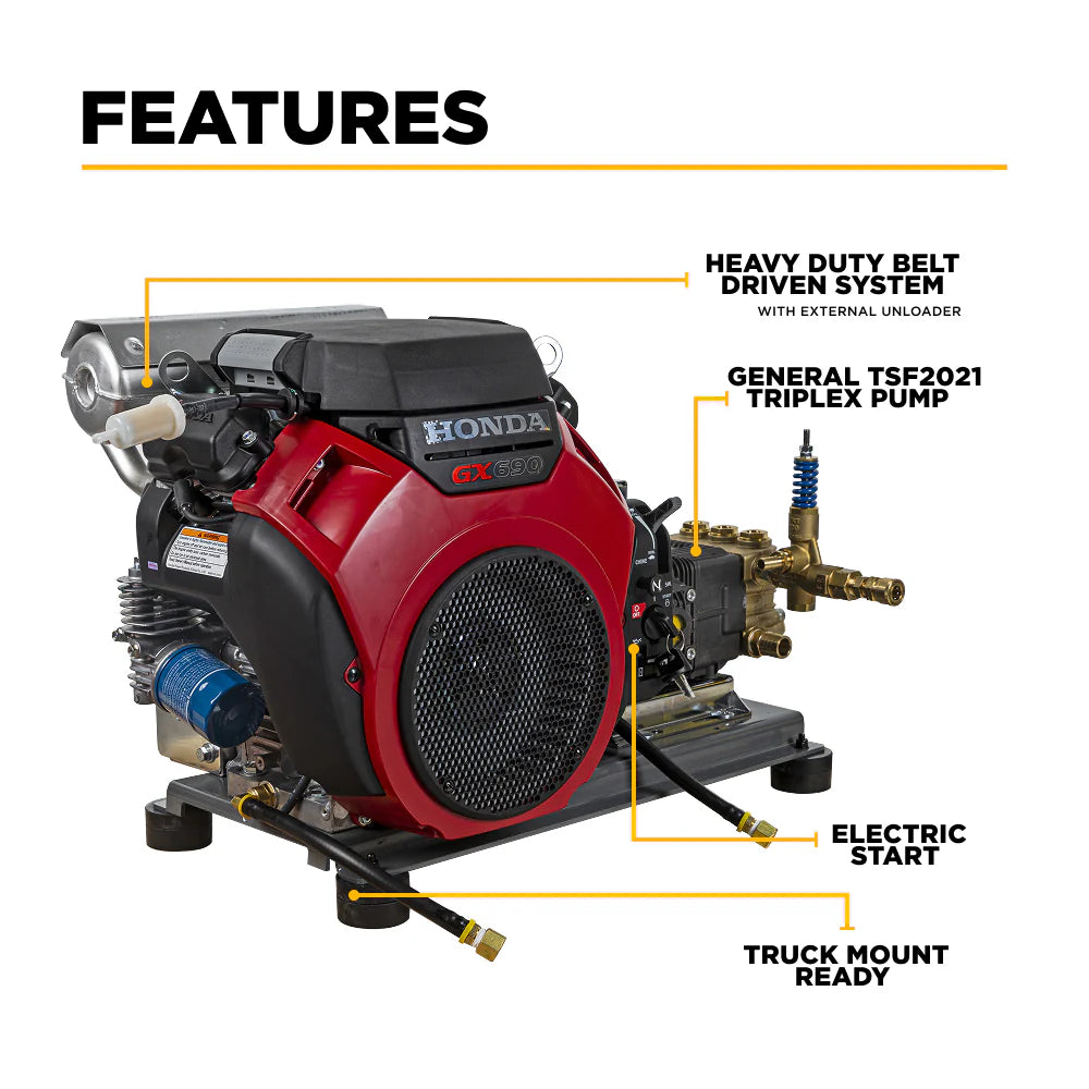 4,000 PSI 8.2 GPM Cold Water Gas Pressure Washer - B4024HETBGS