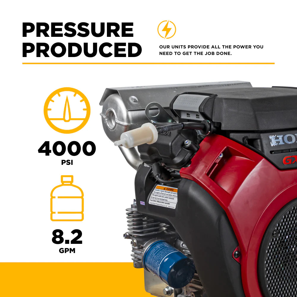 4,000 PSI 8.2 GPM Cold Water Gas Pressure Washer - B4024HETBGS