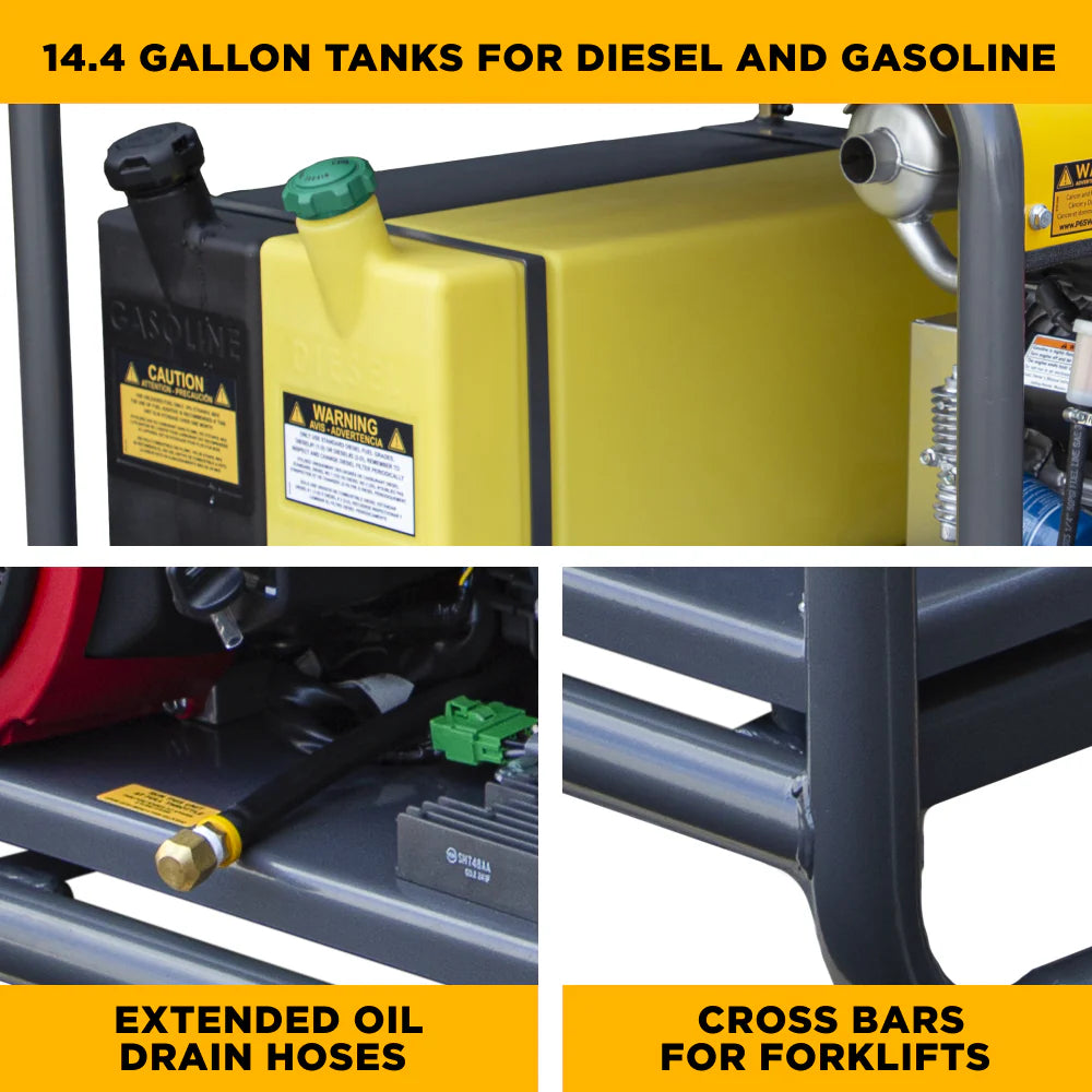3,500 PSI 5.6GPM Hot Water Pressure Washer Honda GX690 Engine and General Triplex Pump - HW3524HG12V
