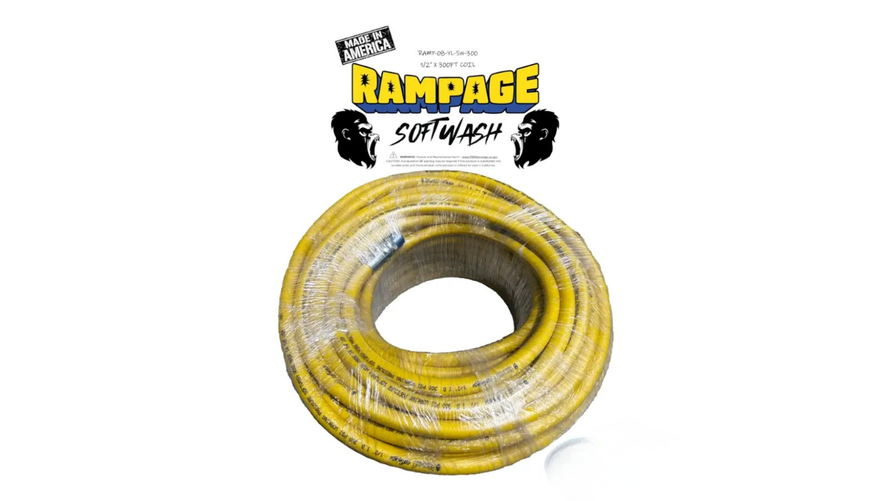 Rampage 1/2" 300' Soft wash Hose w/ Crimped 1/2" NPT Ends