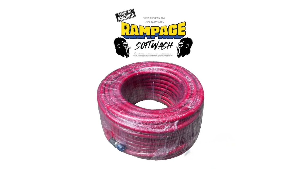 Rampage 1/2" 200' Soft wash Hose w/ Crimped 1/2" NPT Ends